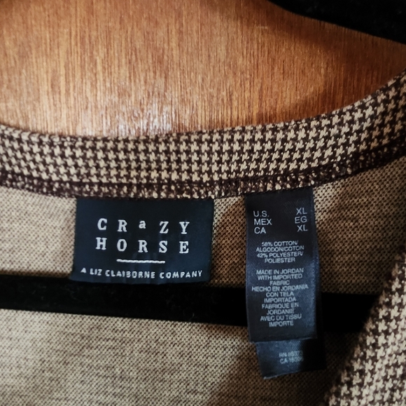 Women's Vintage Crazy Horse Jumper Maxi Dress Houndstooth Size XL - Picture 4 of 5